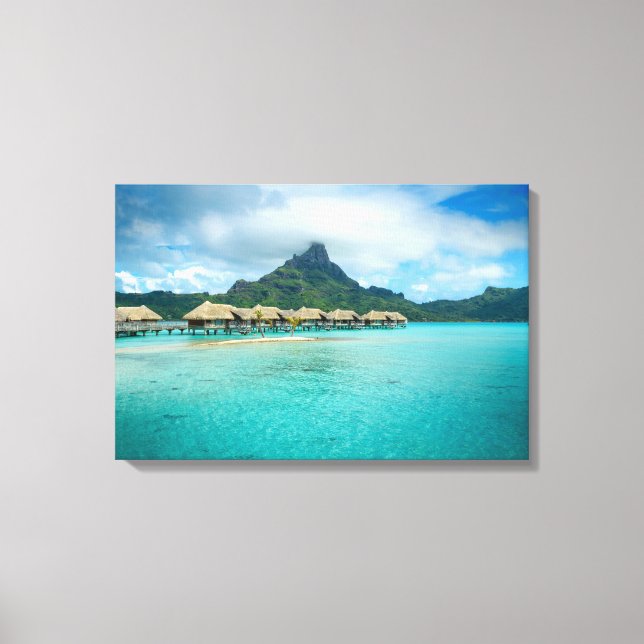 View on Bora Bora island canvas print (Front)