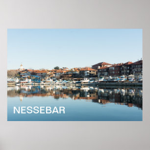 View on famous Bulgarian town Nessebar Poster