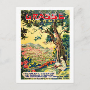View on Grasse Town, Summer in France Postcard