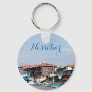 View on Old Town of Nesebur Keychain