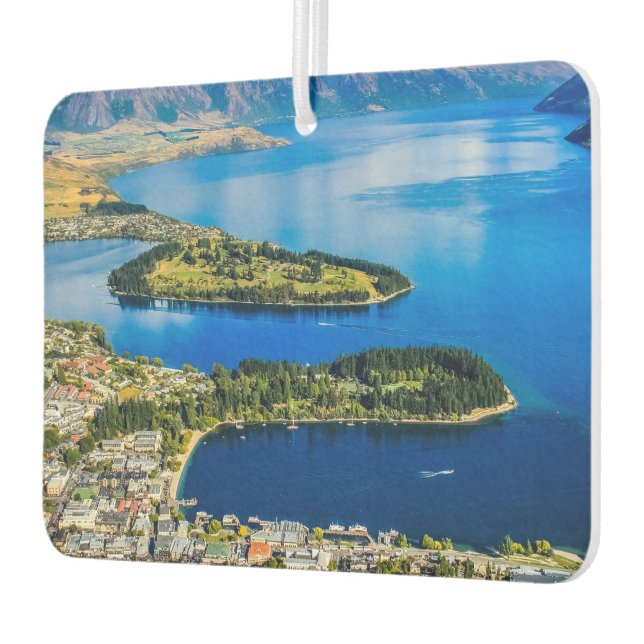 View on Queenstown from Bob's Peak, New Zealand Air Freshener (Left)