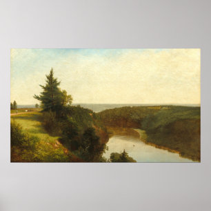 View on the Genesee - John Kensett Fine Art Poster