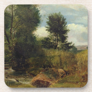 View on the River Sid, near Sidmouth, c.1852 (oil Coaster