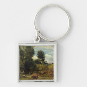 View on the River Sid, near Sidmouth, c.1852 (oil Keychain