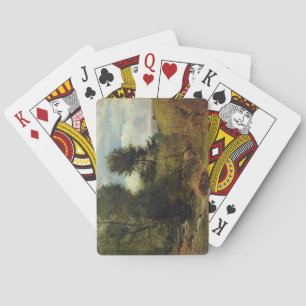 View on the River Sid, near Sidmouth, c.1852 (oil Playing Cards