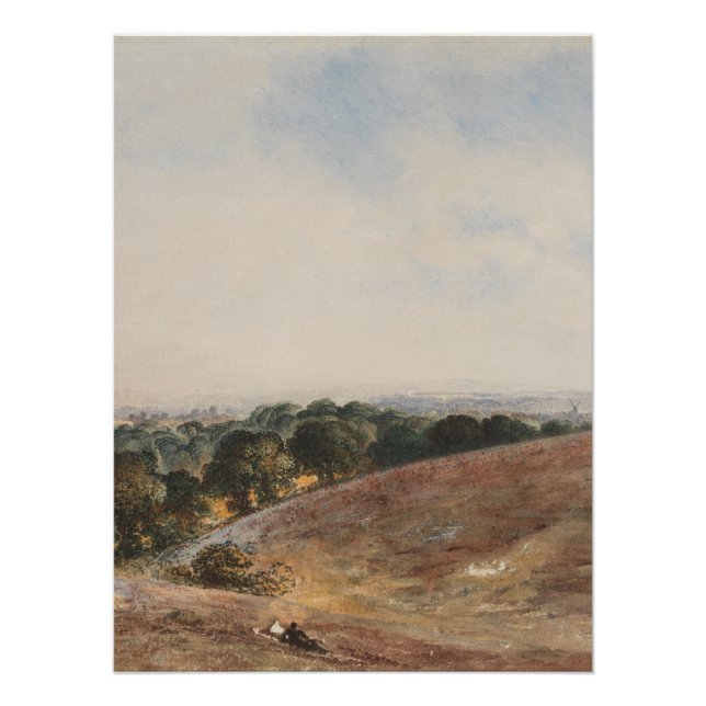 View on the South Downs - John Martin Poster (Front)