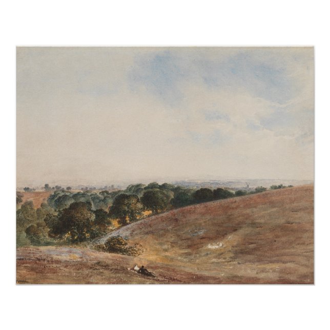 View on the South Downs - John Martin Poster (Front)