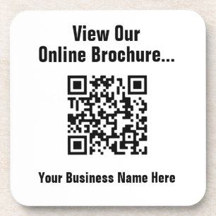 View Online Brochure via QR Code Coaster