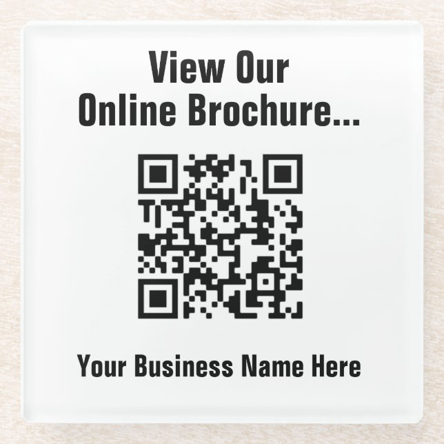 View Online Brochure via QR Code Glass Coaster (Front)
