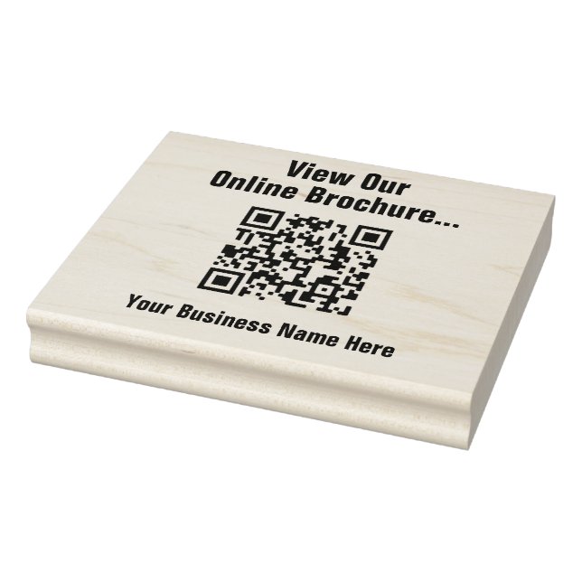 View Online Brochure via QR Code Rubber Stamp (Stamp)