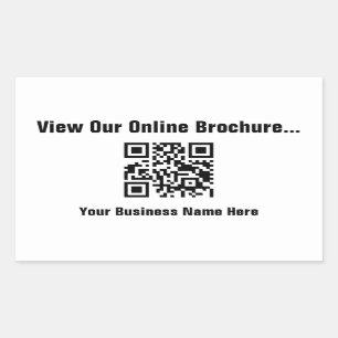 View Online Brochure via QR Code Sticker
