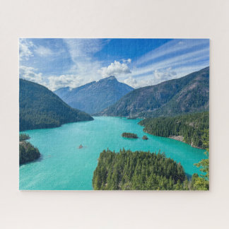 view over a glacier lake jigsaw puzzle