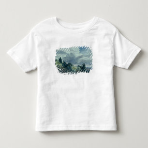 View over a wide landscape, with trees in the fore toddler t-shirt