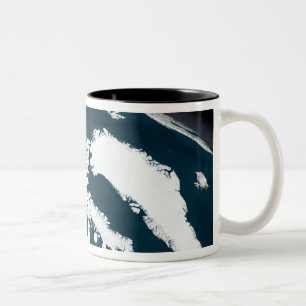 View over Greenland and the Arctic Ocean Two-Tone Coffee Mug