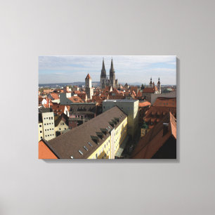 View Over Regensburg, Germany Canvas Print