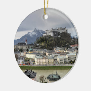 View Over Salzburg Austria Ceramic Ornament