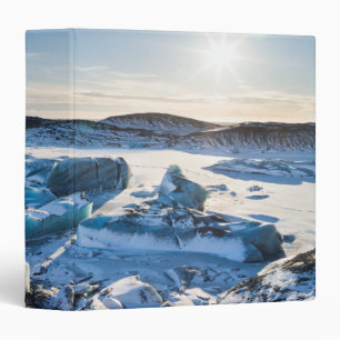 View over the frozen glacial lake binder