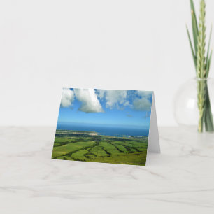 View over Vitoria Bay Beach: Terceira  Card