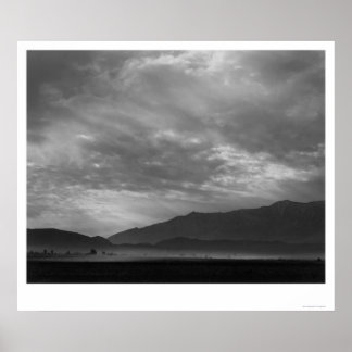 View SW Over Manzanar, Dust Storm 1943 Poster