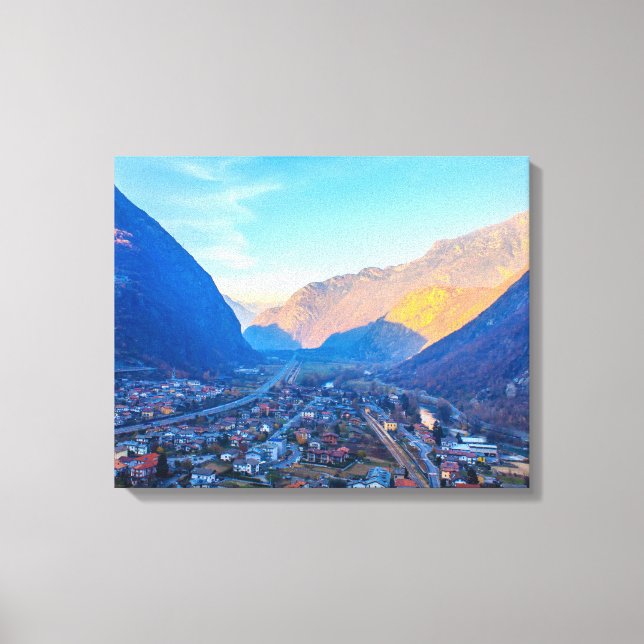  view the Valle d'Aosta  on Stretched Canvas Print (Front)