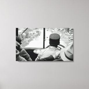 View Through French Bus Window 1939 France Photo Canvas Print