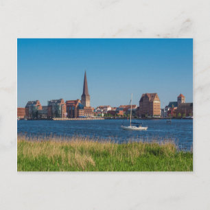 View to Rostock in Germany Postcard