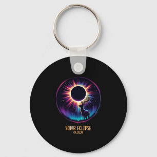 View Totality April 8 2024 Astronomy Deer Hunt Sol Keychain