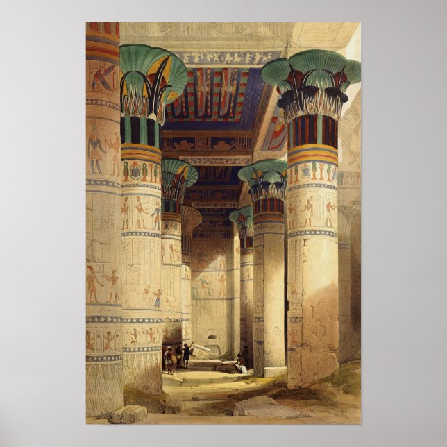 View under the Grand Portico, Philae Poster (Front)