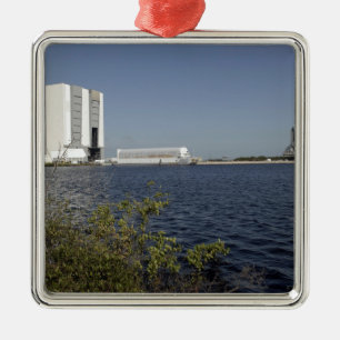 Viewed across the basin, Space Shuttle Atlantis Metal Ornament