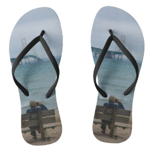 Viewing Mackinac Bridge Flip Flops