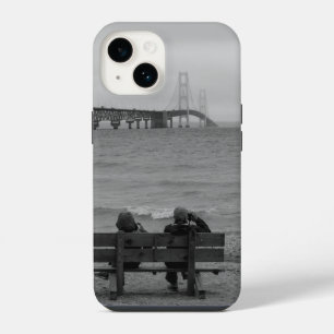 Viewing Mackinac Bridge Grayscale Case-Mate iPhone 14 Case