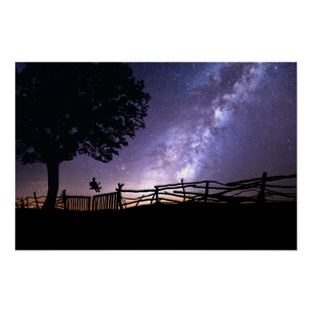 Viewing the Universe from a Swing Poster (Front)