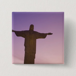 Viewpoint, Christ Statue at Corcovado, 704 2 Inch Square Button