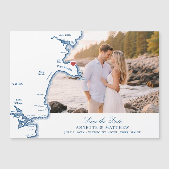 ViewPoint Hotel York Maine Wedding Save the Date (Front)