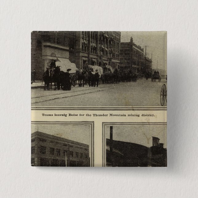 Views, Boise, Idaho 2 Inch Square Button (Front)