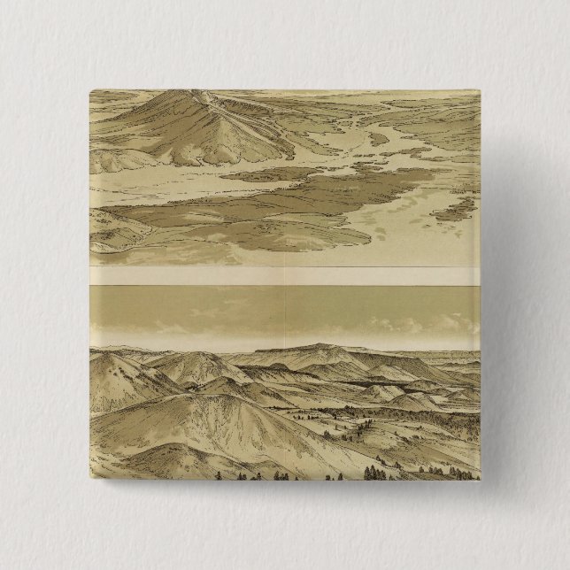 Views from Mount Trumbull and Mount Emma 2 Inch Square Button (Front)