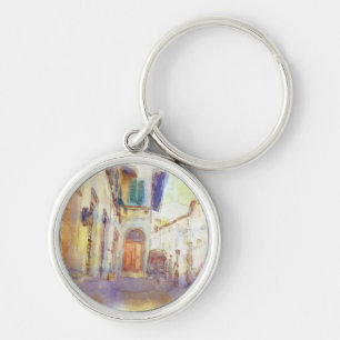 Views of Florence made in artistic watercolor Keychain