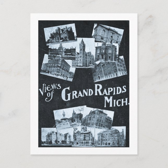 Views of Grand Rapids Michigan Vintage Postcard (Front)