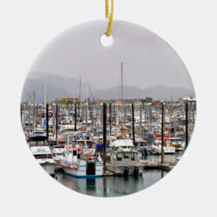 Views of Homer Alaska Ceramic Ornament