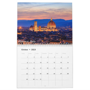 Views of Italy, France and California Calendar