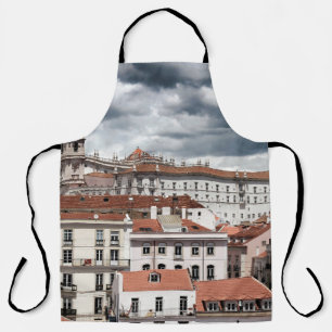 Views of Lisbon city in the morning in a cloudy da Apron