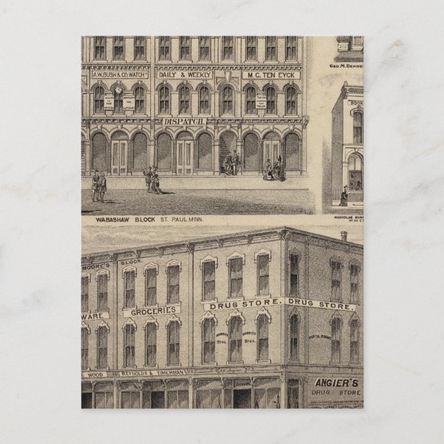 Views of Moore's and Wabashaw, Minnesota Postcard (Front)