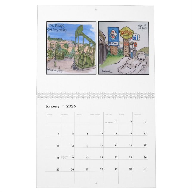 Views of San Luis Obispo County Calendar (Jan 2026)