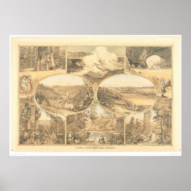 Views of the South Pacific Coast Railroad (1649A) Poster (Front)
