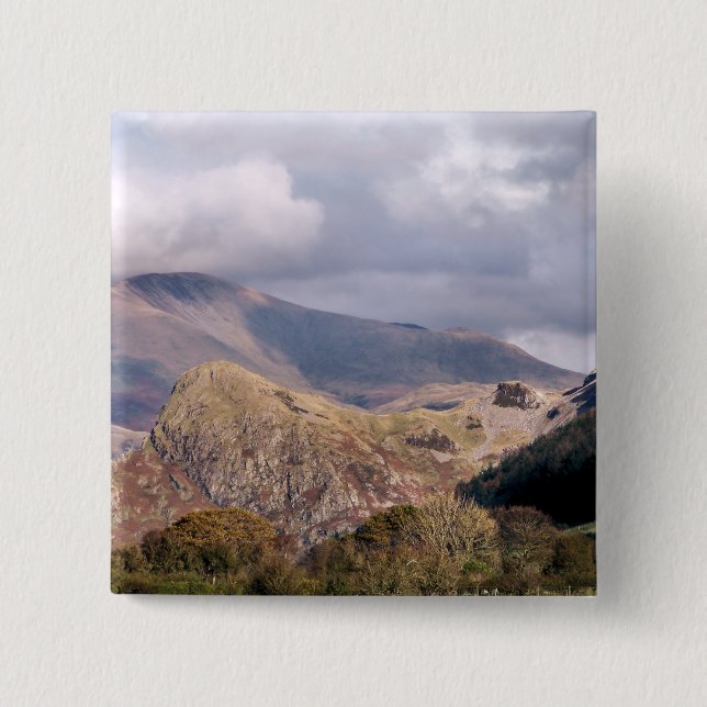 VIEWS OF WALES 2 INCH SQUARE BUTTON (Front)