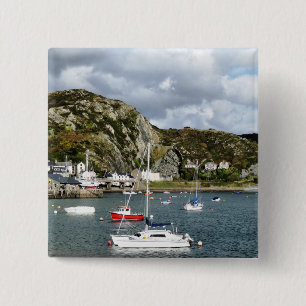 VIEWS OF WALES 2 INCH SQUARE BUTTON