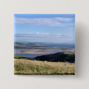 VIEWS OF WALES 2 INCH SQUARE BUTTON