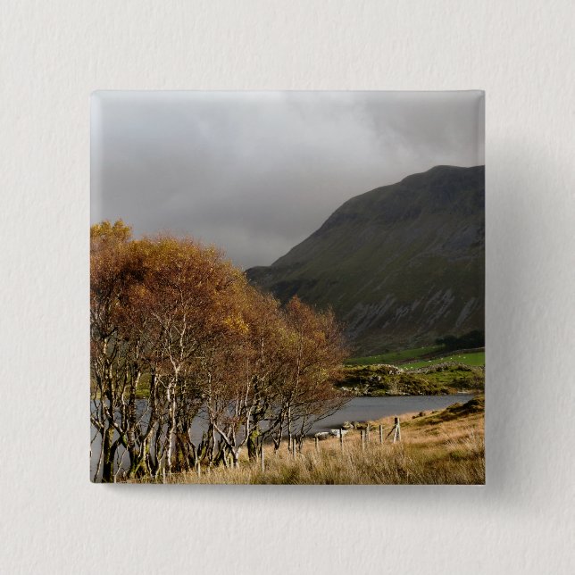 VIEWS OF WALES 2 INCH SQUARE BUTTON (Front)