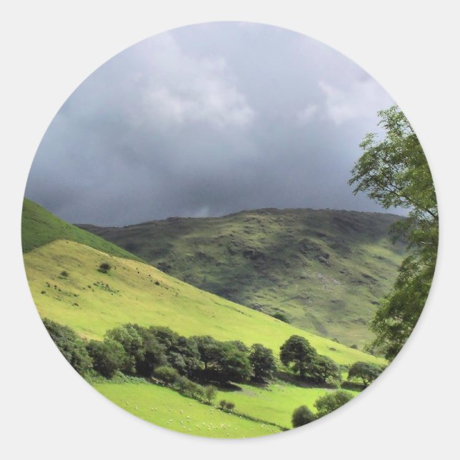 VIEWS OF WALES CLASSIC ROUND STICKER (Front)