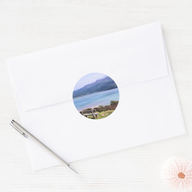 VIEWS OF WALES CLASSIC ROUND STICKER (Envelope)